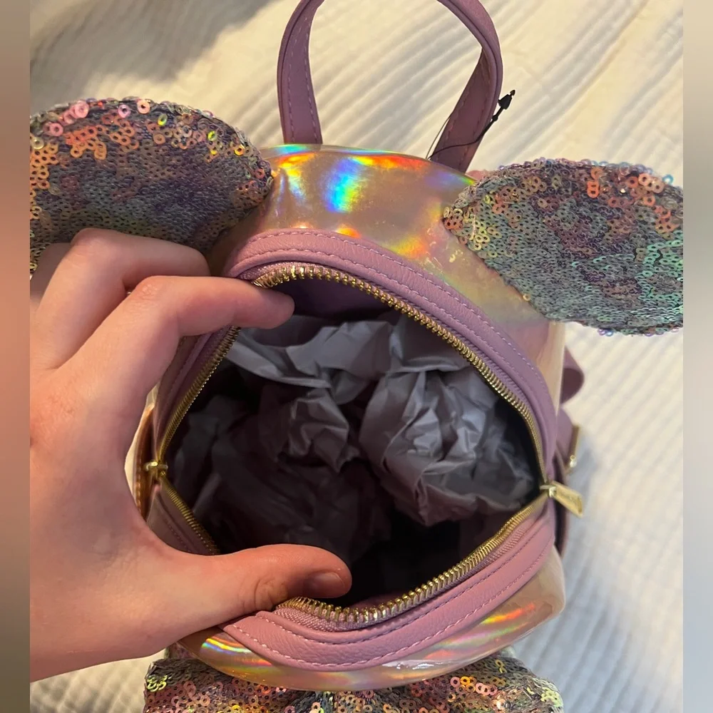 NWT Disney Pink 50th EARidecent Loungefly Backpack - Picture 3 of 5